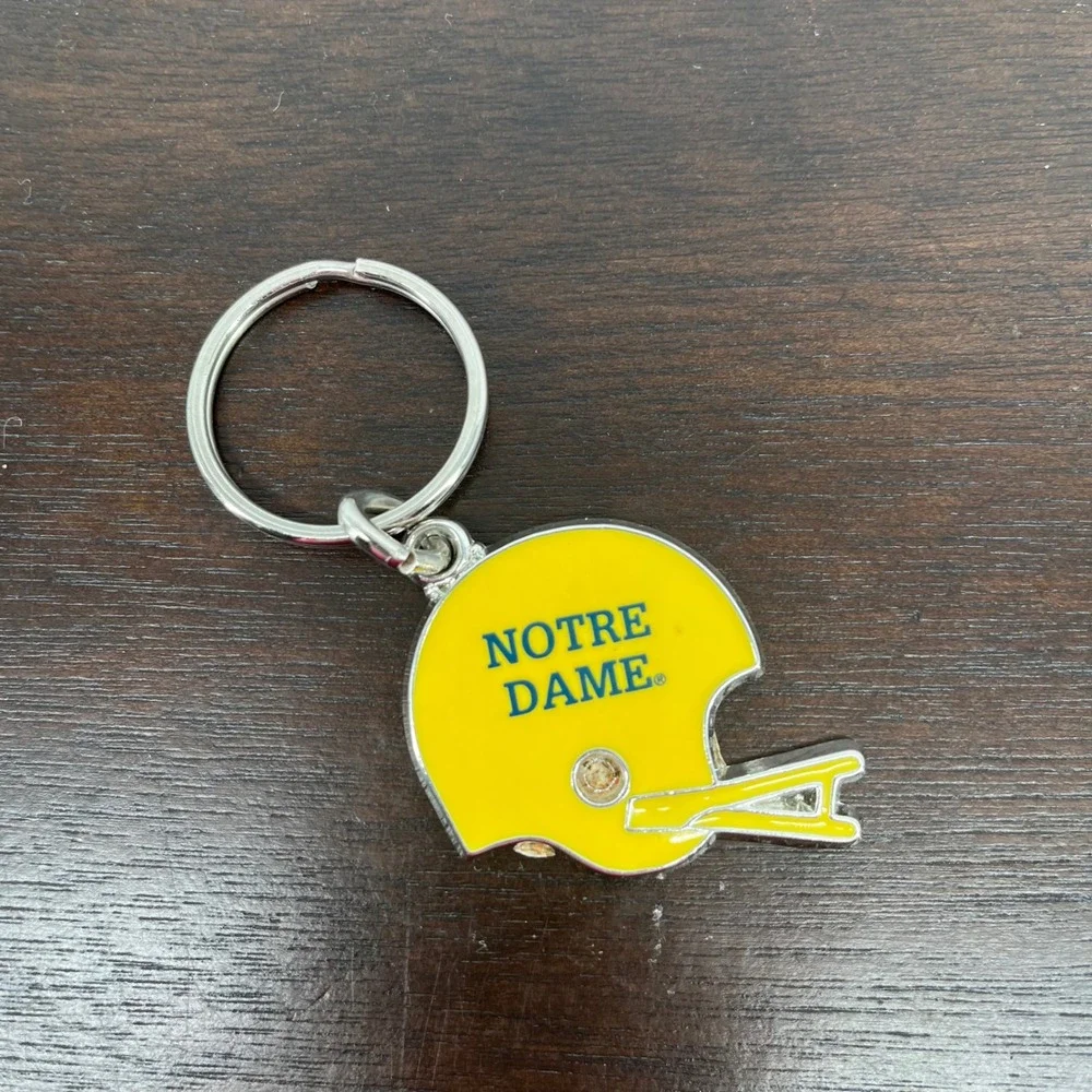 Notre Dame Fighting Irish Keychain Set of 3 God Country Helmet Shield Tag